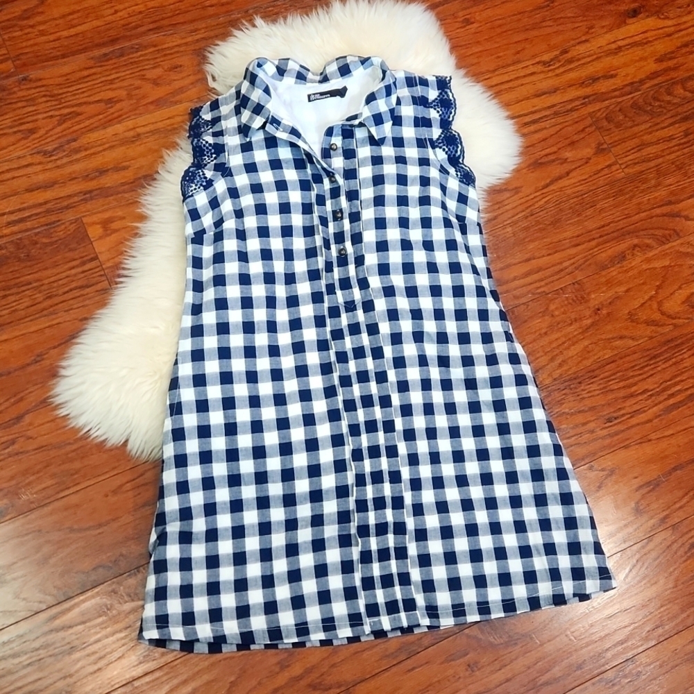 Anthropologie Dear Creatures Gingham Cottagecore Shirt Dress